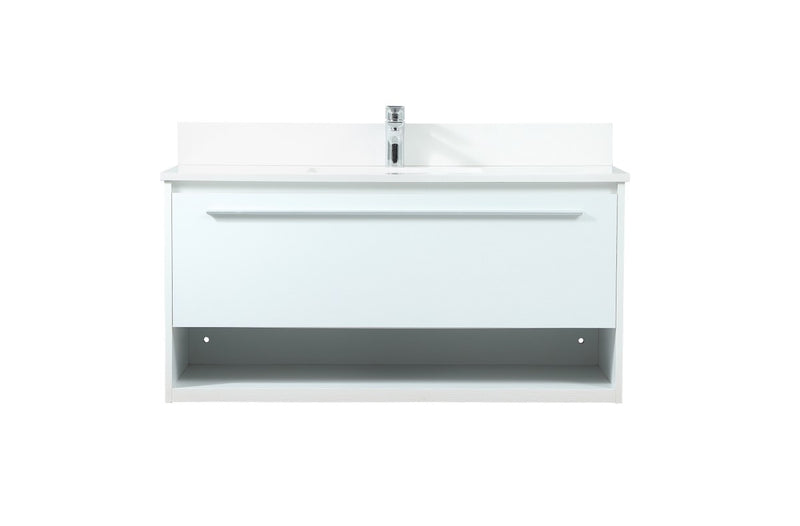 Elegant Lighting VF43540MWH-BS Vanity Sink Set, White