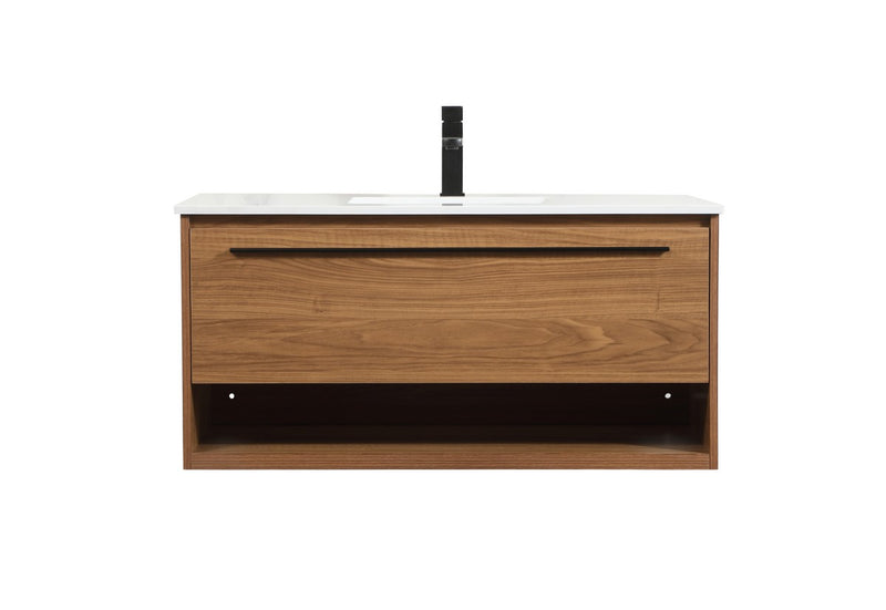 Elegant Lighting VF43540WB Single Bathroom Vanity, Walnut Brown