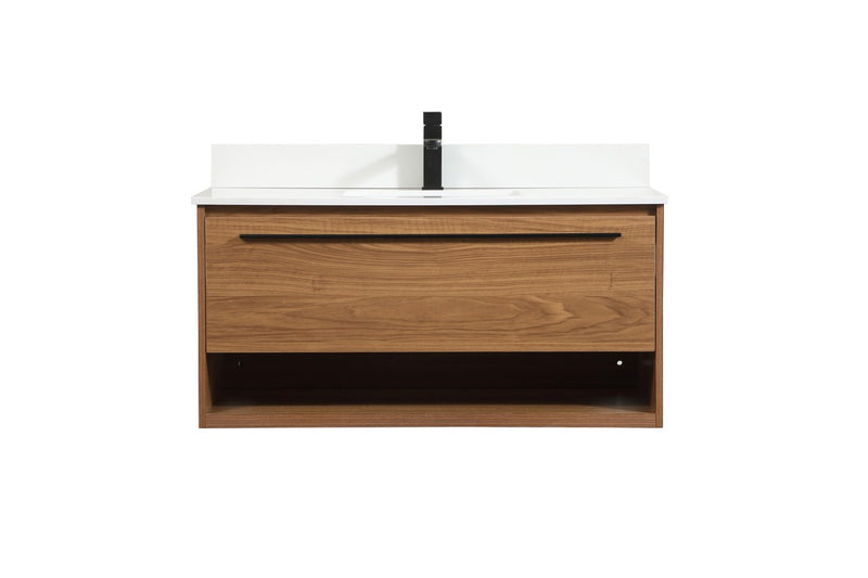 Elegant Lighting VF43540WB-BS Single Bathroom Vanity, Walnut Brown