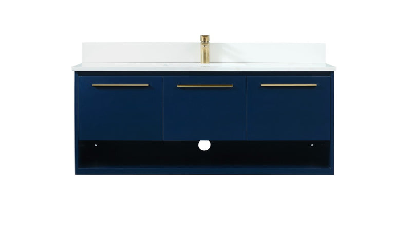 Elegant Lighting VF43548MBL-BS Vanity Sink Set, Blue