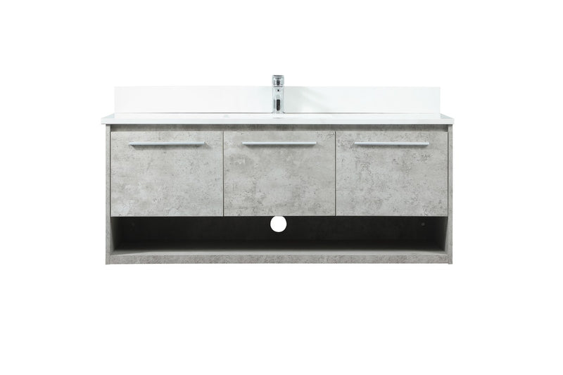Elegant Lighting VF43548MCG-BS Vanity Sink Set, Concrete Grey
