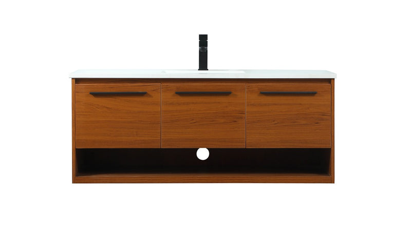 Elegant Lighting VF43548MTK Vanity Sink Set, Teak