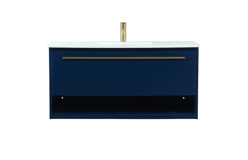 Elegant Lighting VF43540MBL Vanity Sink Set, Blue