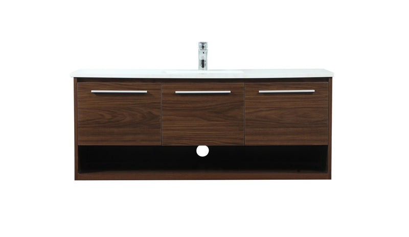 Elegant Lighting VF43548MWT Vanity Sink Set, Walnut