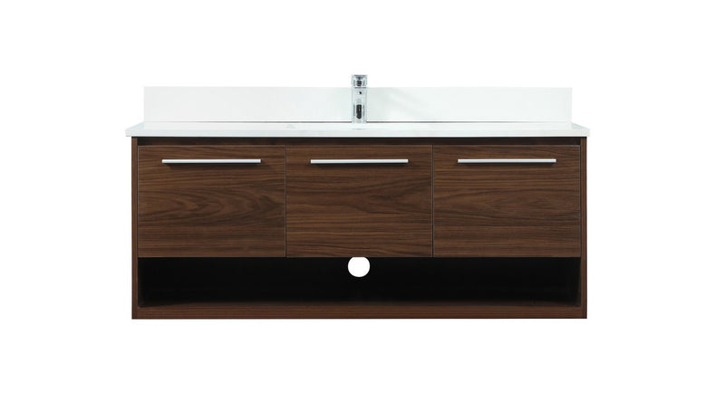 Elegant Lighting VF43548MWT-BS Vanity Sink Set, Walnut