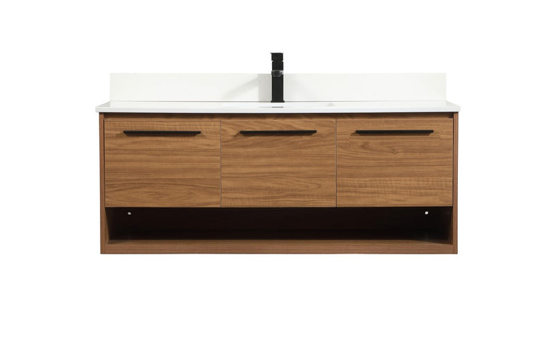 Elegant Lighting VF43548WB-BS Single Bathroom Vanity, Walnut Brown