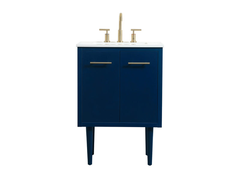 Elegant Lighting VF48024MBL Single Bathroom Vanity, Blue