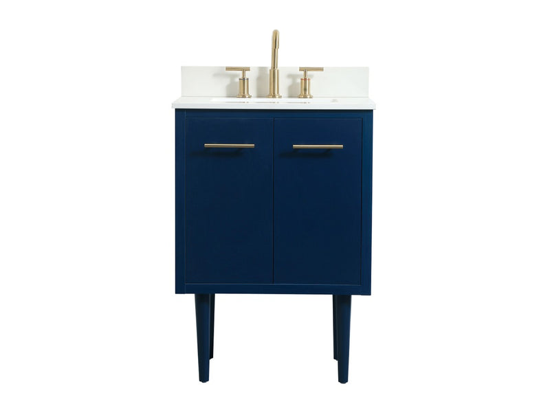 Elegant Lighting VF48024MBL-BS Single Bathroom Vanity, Blue