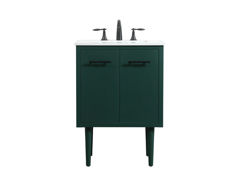 Elegant Lighting VF48024MGN Single Bathroom Vanity, Green