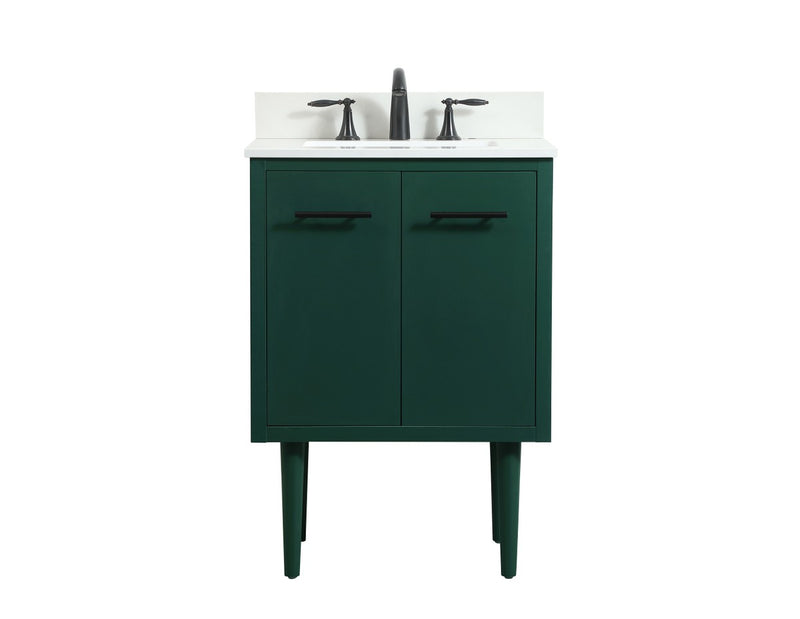 Elegant Lighting VF48024MGN-BS Single Bathroom Vanity, Green