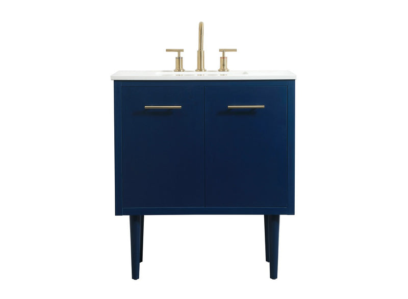 Elegant Lighting VF48030MBL Single Bathroom Vanity, Blue