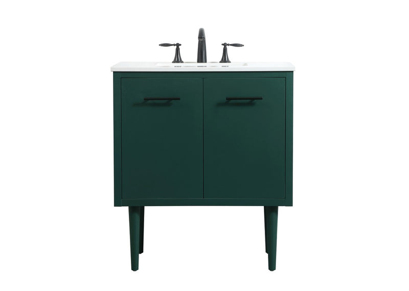Elegant Lighting VF48030MGN Single Bathroom Vanity, Green