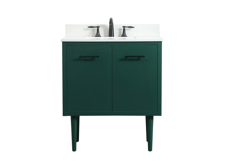Elegant Lighting VF48030MGN-BS Single Bathroom Vanity, Green