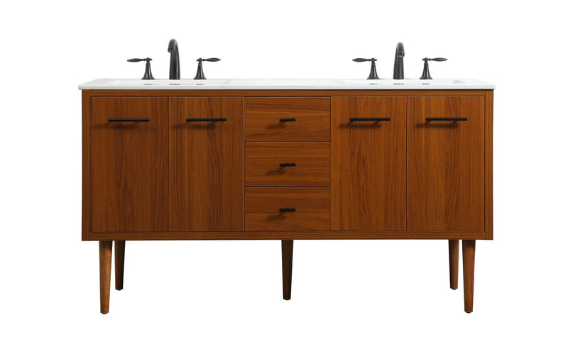 Elegant Lighting VF48060DMTK Single Bathroom Vanity, Teak