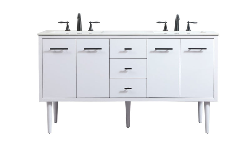 Elegant Lighting VF48060DMWH Single Bathroom Vanity, White