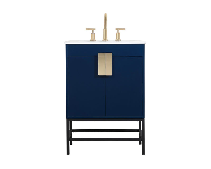Elegant Lighting VF48824MBL Single Bathroom Vanity, Blue