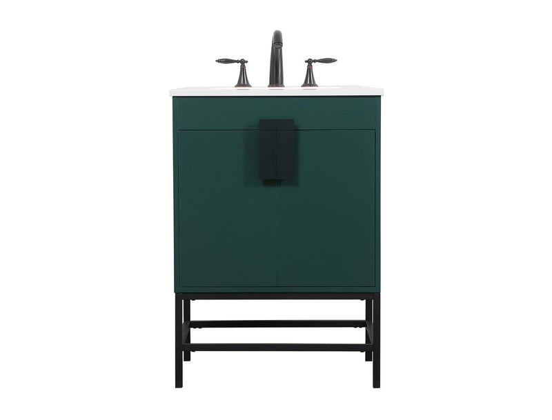 Elegant Lighting VF48824MGN Single Bathroom Vanity, Green