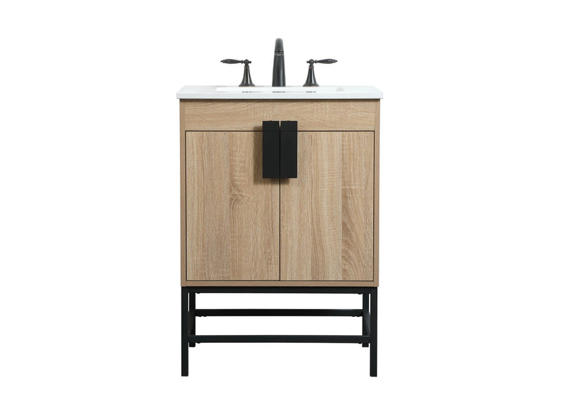 Elegant Lighting VF48824MW Single Bathroom Vanity, Mango Wood