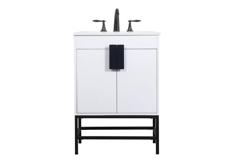 Elegant Lighting VF48824MWH Single Bathroom Vanity, White