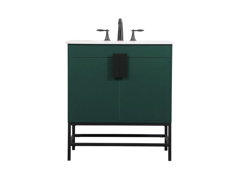 Elegant Lighting VF48830MGN Single Bathroom Vanity, Green