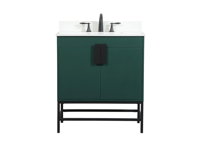 Elegant Lighting VF48830MGN-BS Single Bathroom Vanity, Green