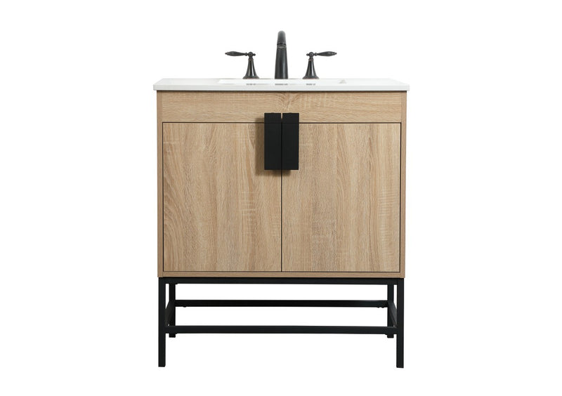 Elegant Lighting VF48830MW Single Bathroom Vanity, Mango Wood