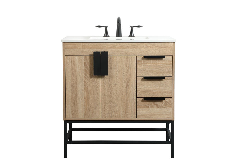Elegant Lighting VF48832MW Single Bathroom Vanity, Mango Wood