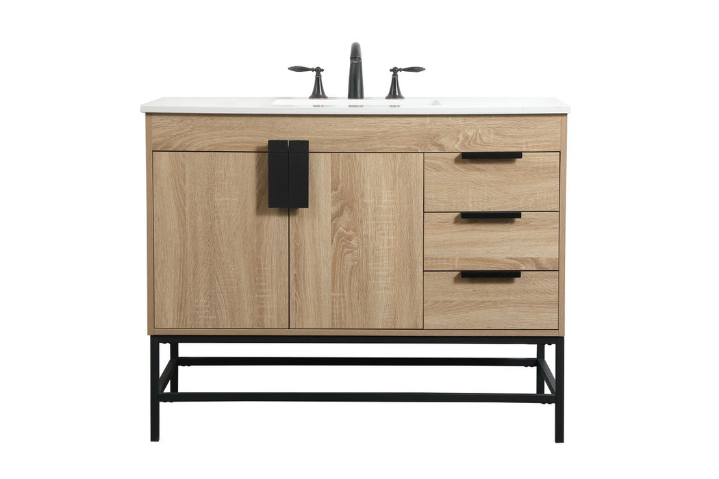 Elegant Lighting VF48842MW Single Bathroom Vanity, Mango Wood