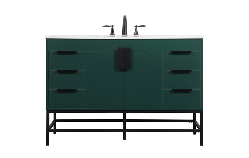 Elegant Lighting VF488W48MGN Single Bathroom Vanity, Green