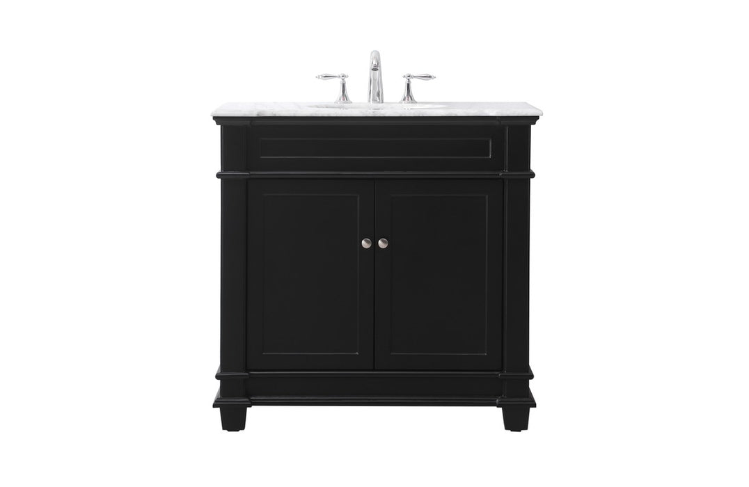 Elegant Lighting VF50036BK Bathroom Vanity Set, Black