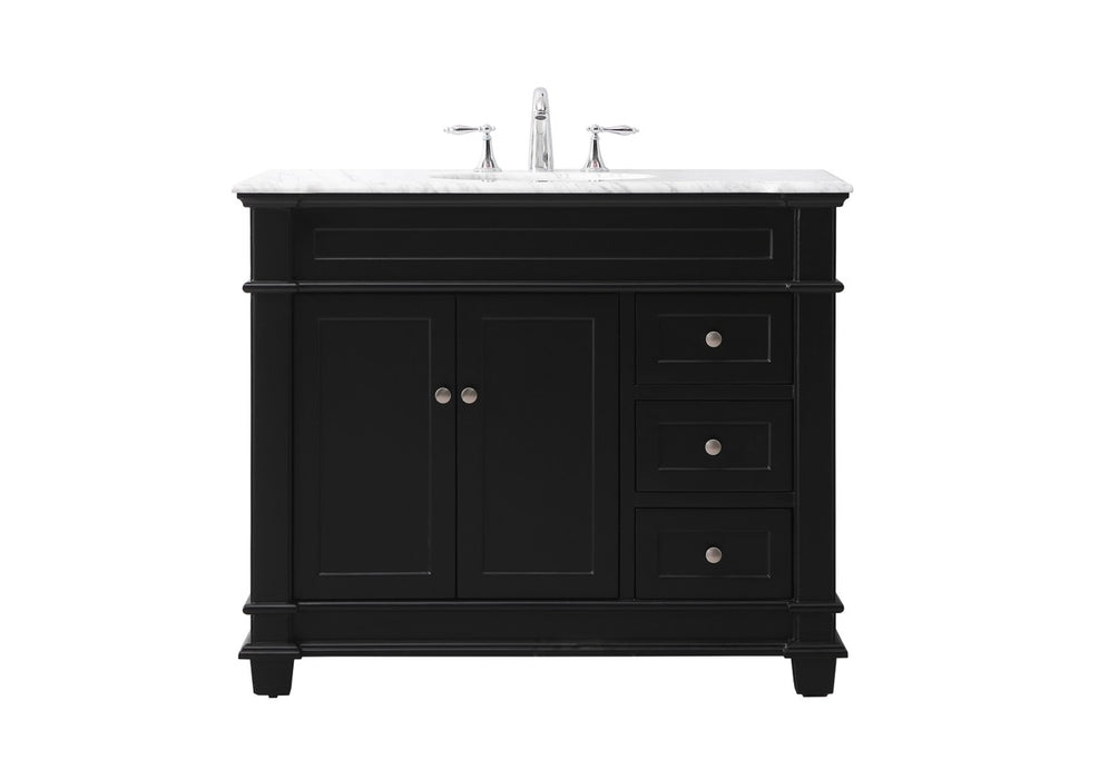 Elegant Lighting VF50042BK Bathroom Vanity Set, Black