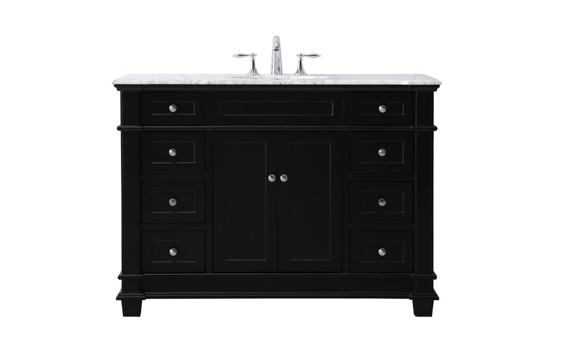 Elegant Lighting VF50048BK Bathroom Vanity Set, Black