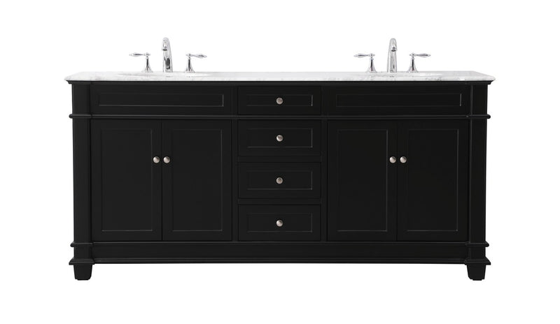 Elegant Lighting VF50072DBK Bathroom Vanity Set, Black