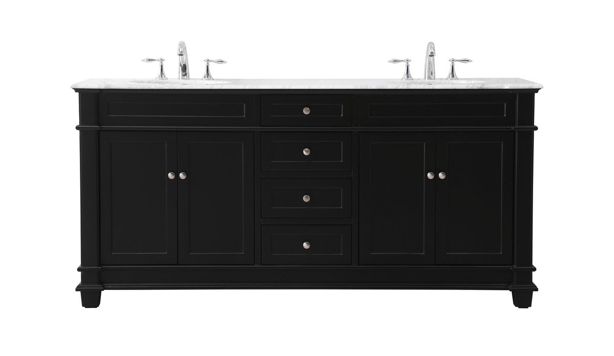Elegant Lighting VF50072DBK Bathroom Vanity Set, Black