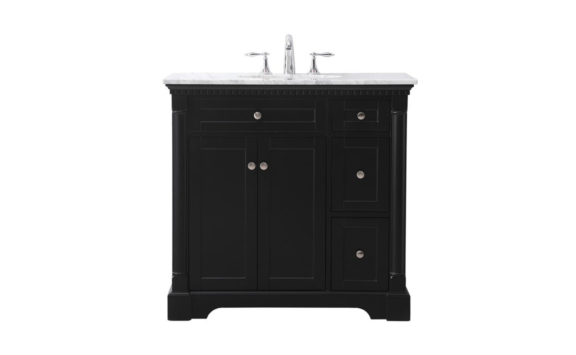Elegant Lighting VF53036BK Bathroom Vanity Set, Black