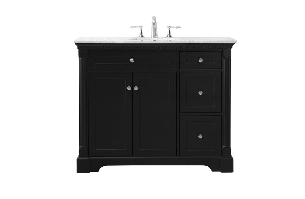 Elegant Lighting VF53042BK Bathroom Vanity Set, Black