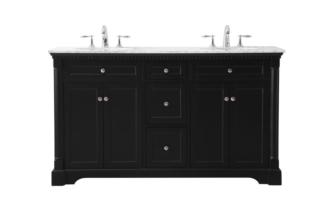 Elegant Lighting VF53060DBK Bathroom Vanity Set, Black