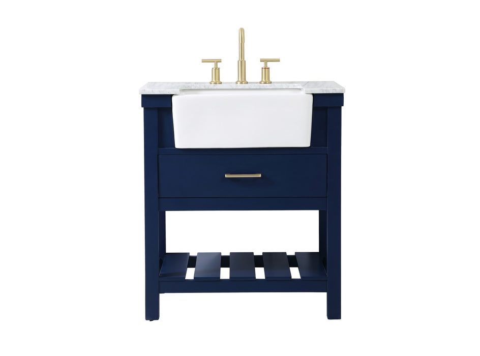 Elegant Lighting VF60130BL Single Bathroom Vanity, Blue