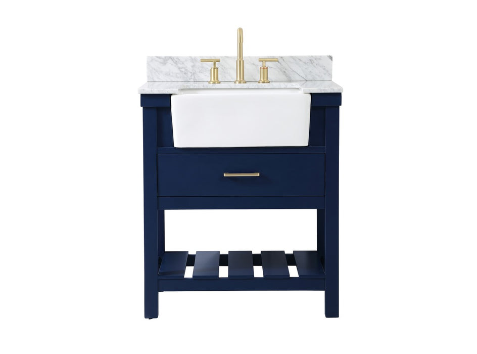 Elegant Lighting VF60130BL-BS Single Bathroom Vanity, Blue