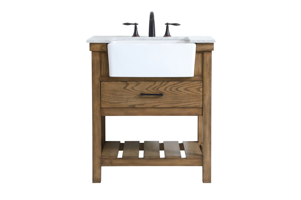 Elegant Lighting VF60130DW Single Bathroom Vanity, Driftwood