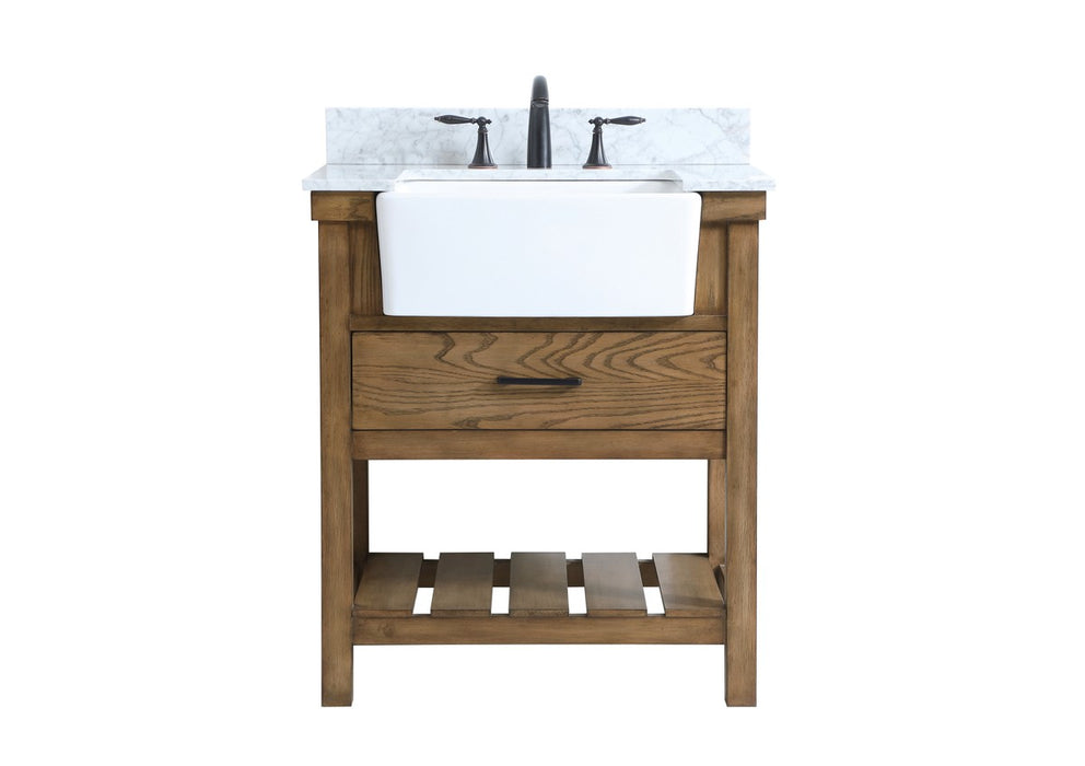 Elegant Lighting VF60130DW-BS Single Bathroom Vanity, Driftwood