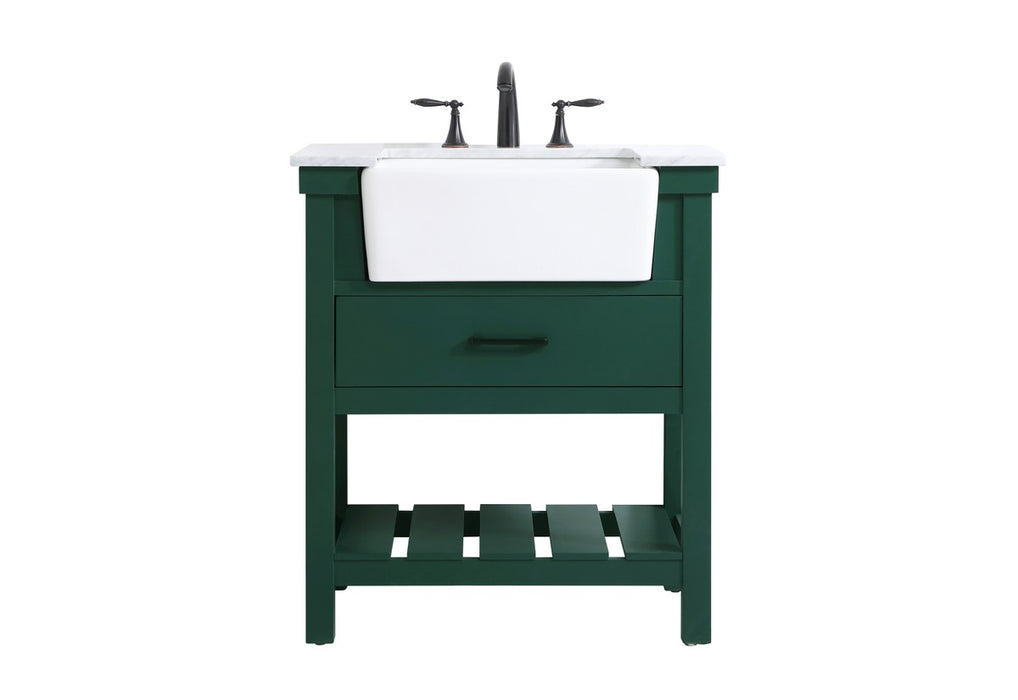 Elegant Lighting VF60130GN Single Bathroom Vanity, Green