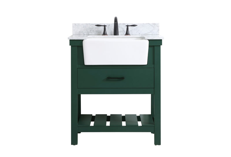 Elegant Lighting VF60130GN-BS Single Bathroom Vanity, Green