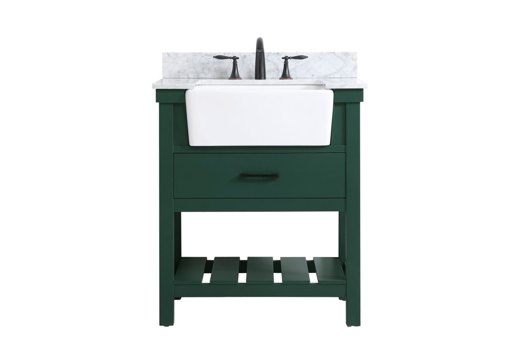 Elegant Lighting VF60130GN-BS Single Bathroom Vanity, Green