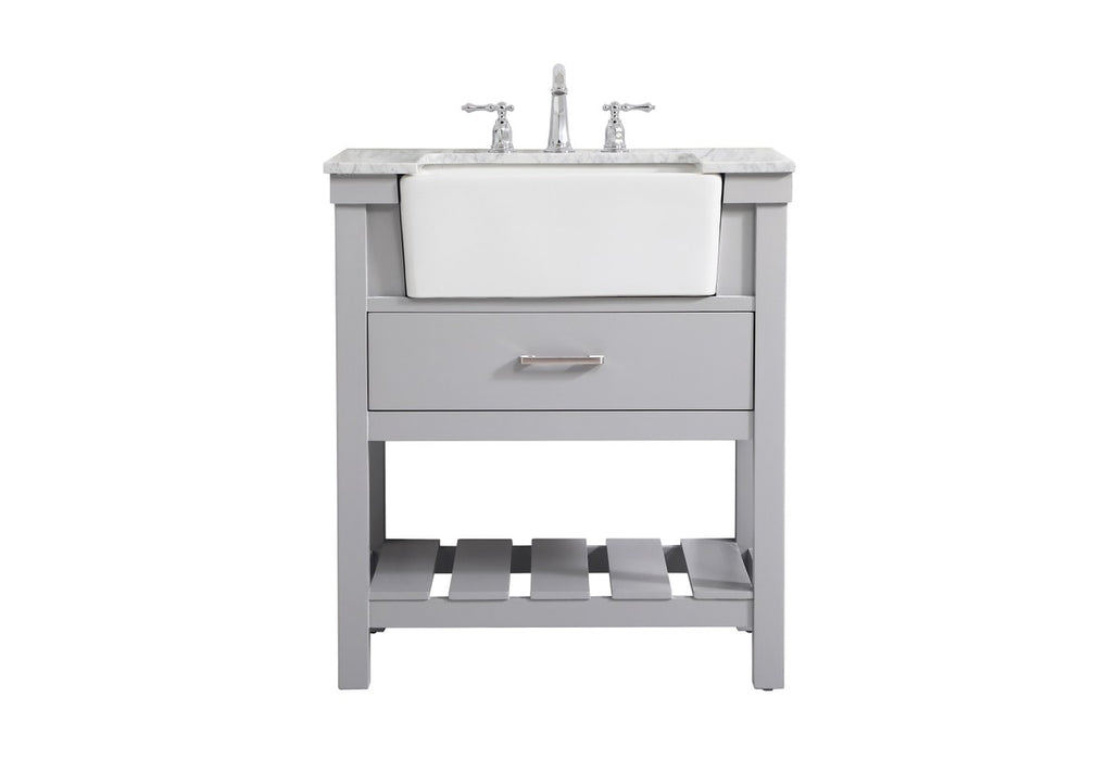 Elegant Lighting VF60130GR Single Bathroom Vanity, Grey