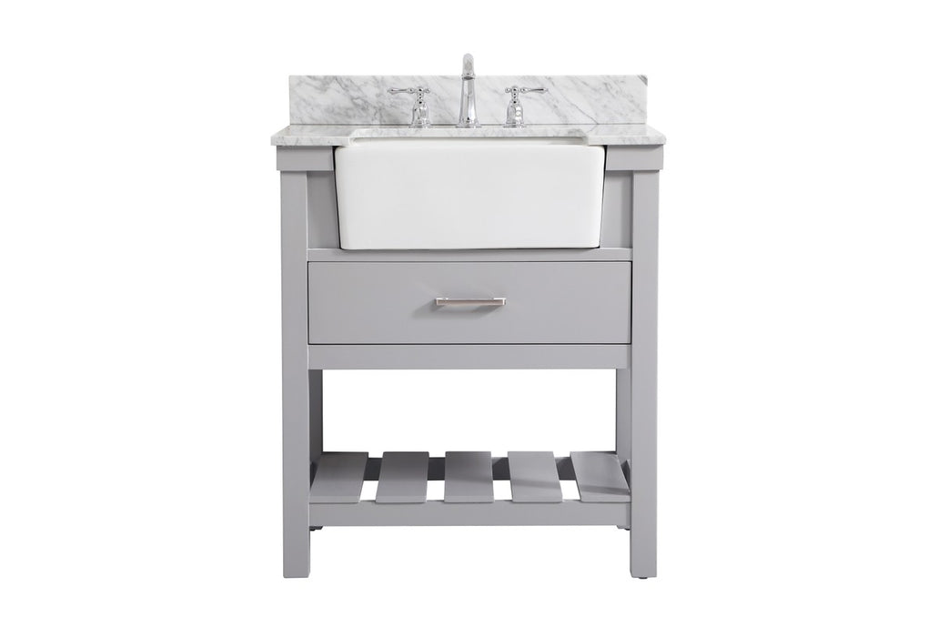 Elegant Lighting VF60130GR-BS Single Bathroom Vanity, Grey