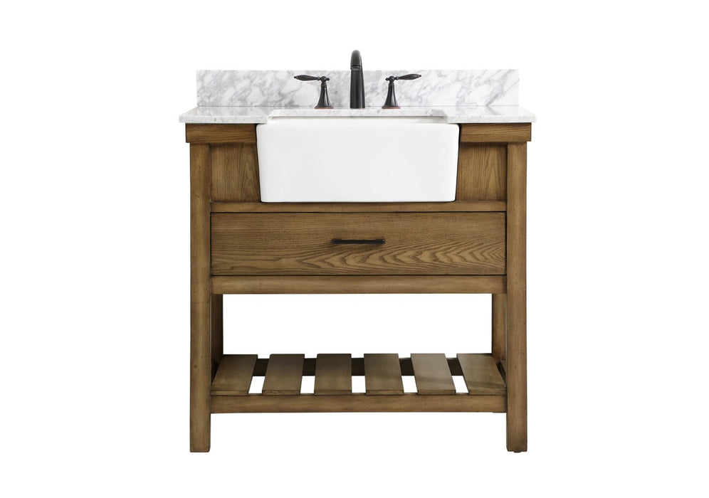 Elegant Lighting VF60136DW-BS Single Bathroom Vanity, Driftwood