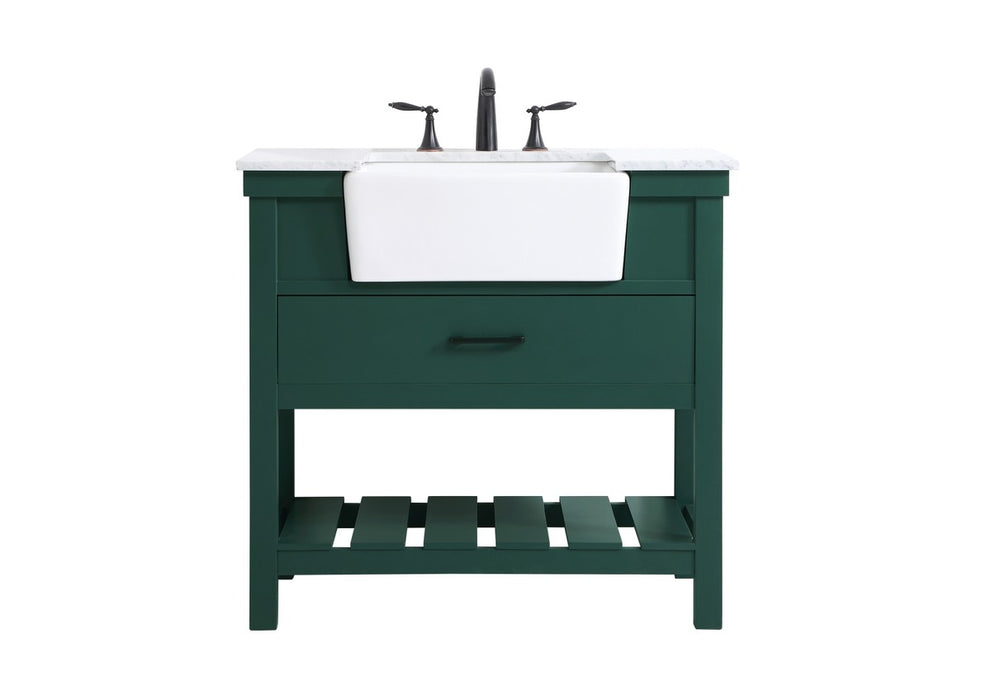 Elegant Lighting VF60136GN Single Bathroom Vanity, Green