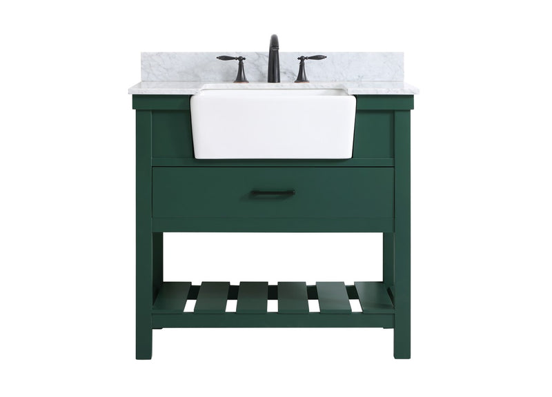 Elegant Lighting VF60136GN-BS Single Bathroom Vanity, Green