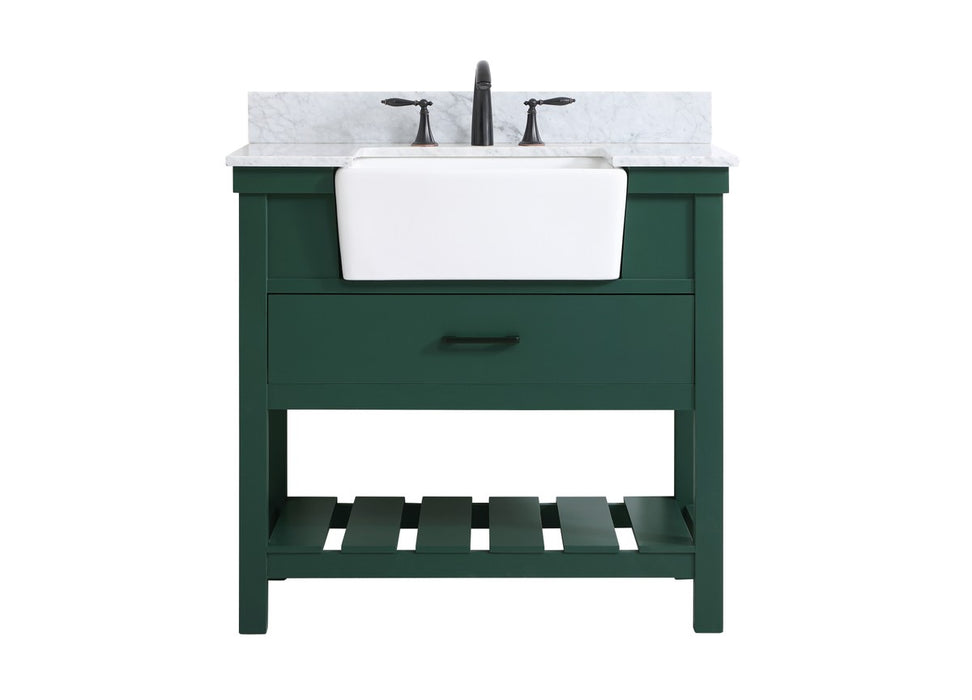 Elegant Lighting VF60136GN-BS Single Bathroom Vanity, Green